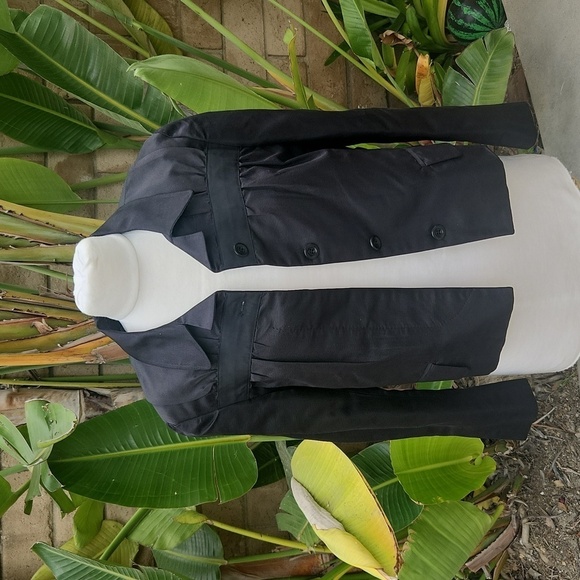 DRIES VAN NOTEN Black Finely Textured Silk Cropped Jacket Sz 42 (8) - Picture 1 of 11